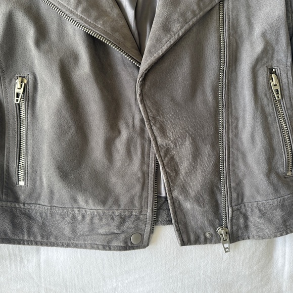 BLANKNYC grey suede moto jacket - Picture 4 of 10